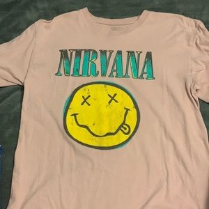 Pink Oversized Nirvana T-shirt